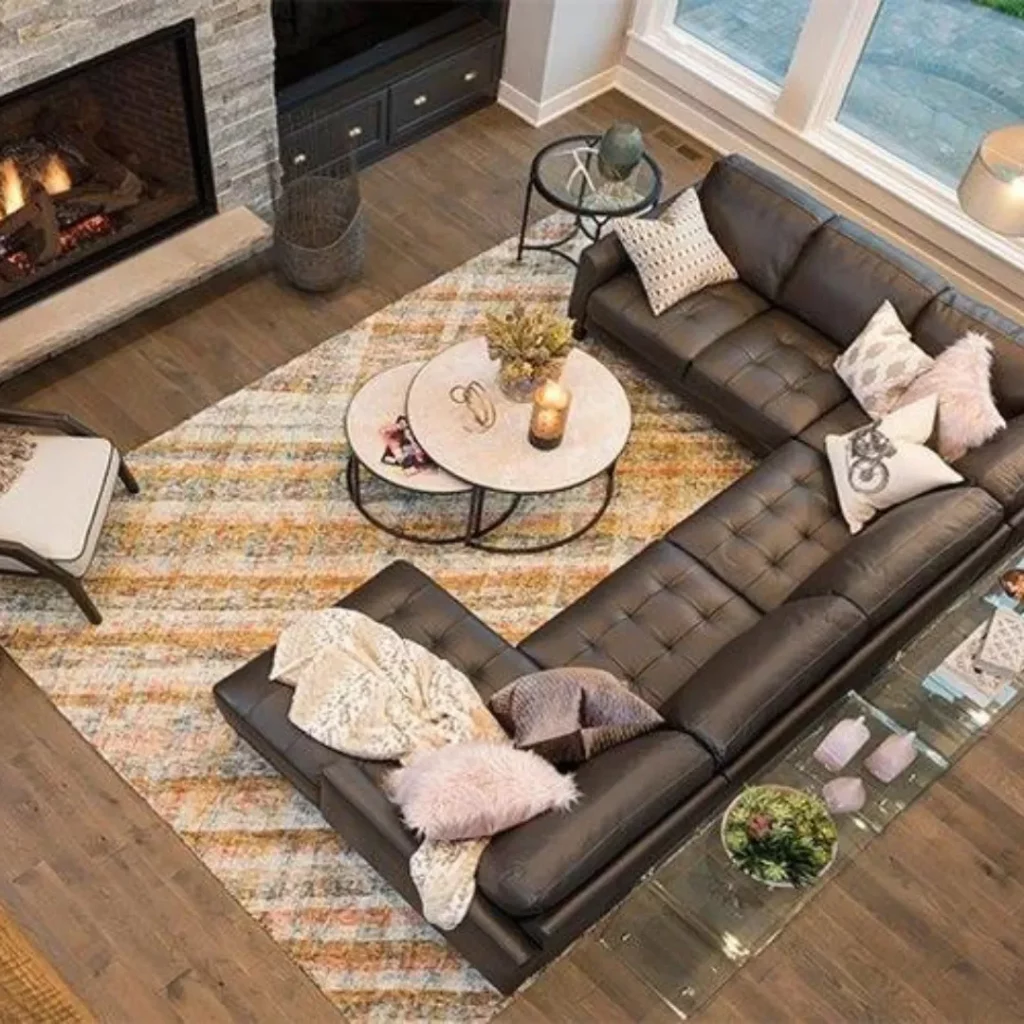 sectional layout in small living room