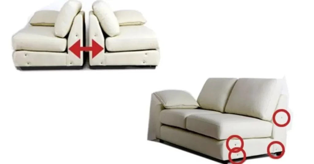 shorten a sectional couch