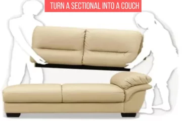 turning a sectional into a couch