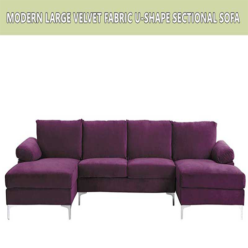 Velvet Fabric U sofa