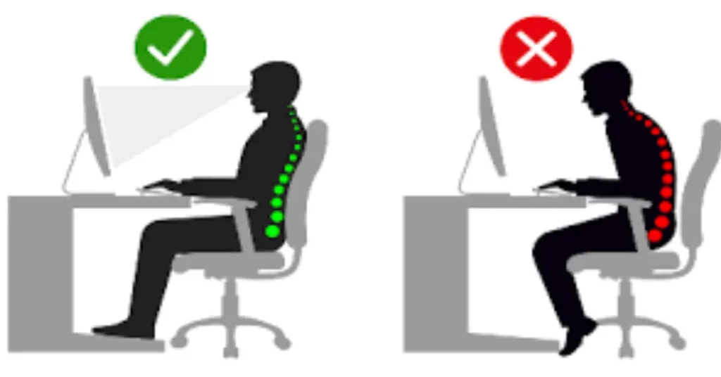 correct sitting posture