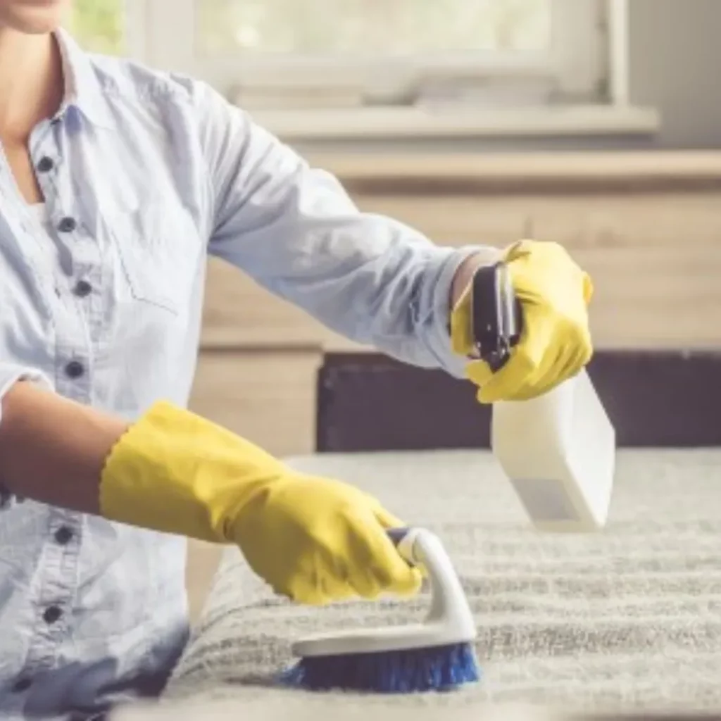 use a bristled brush