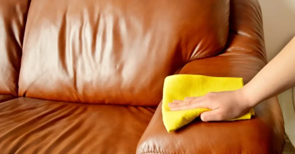 cleaning oil from sofa