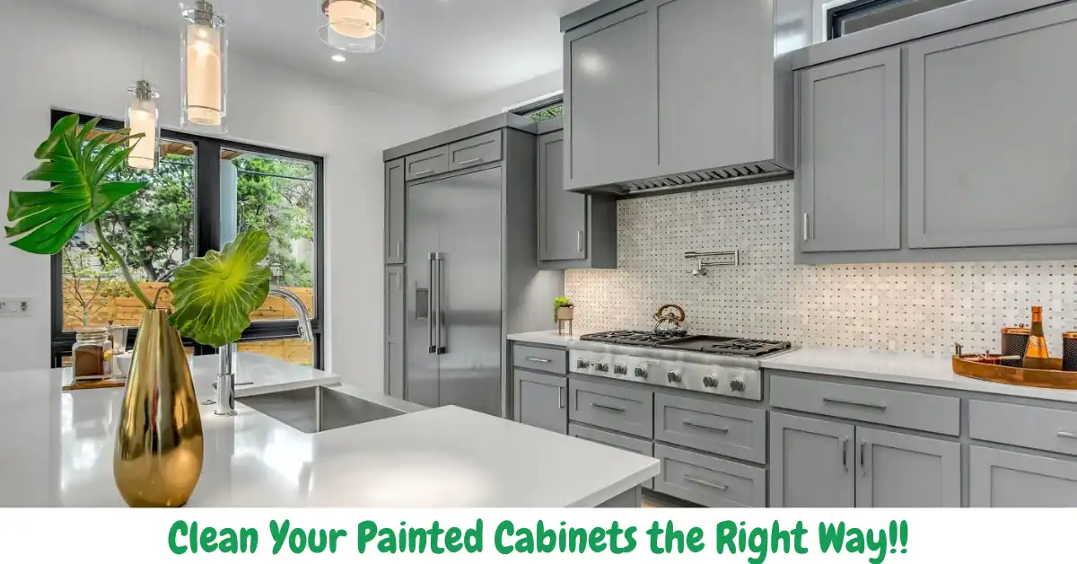 how to clean painted cabinets