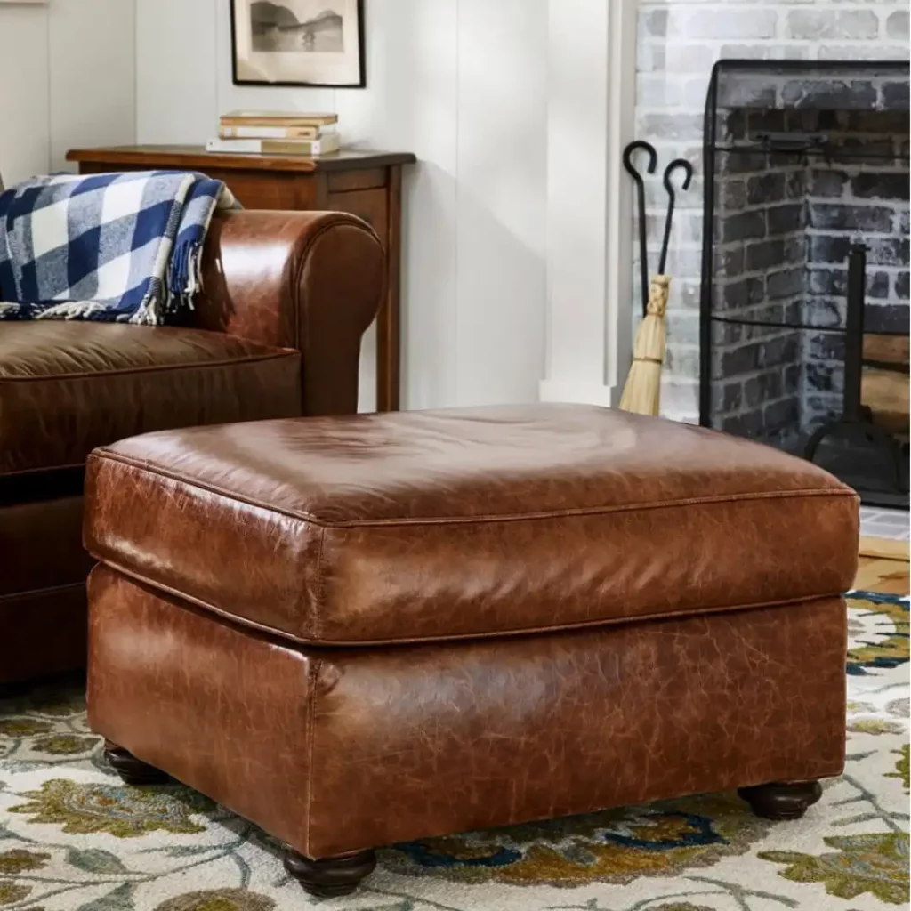 leather ottoman