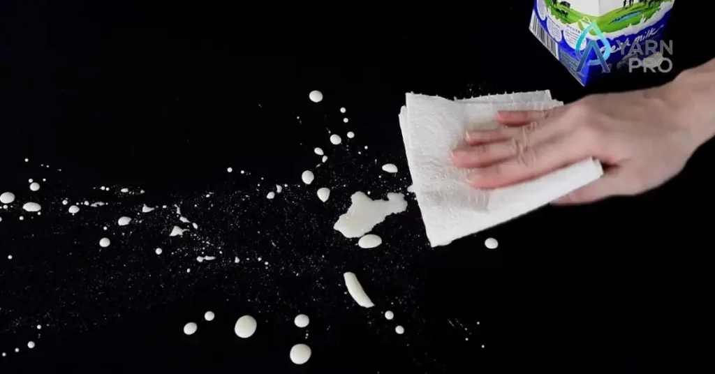 milk stain on a sofa