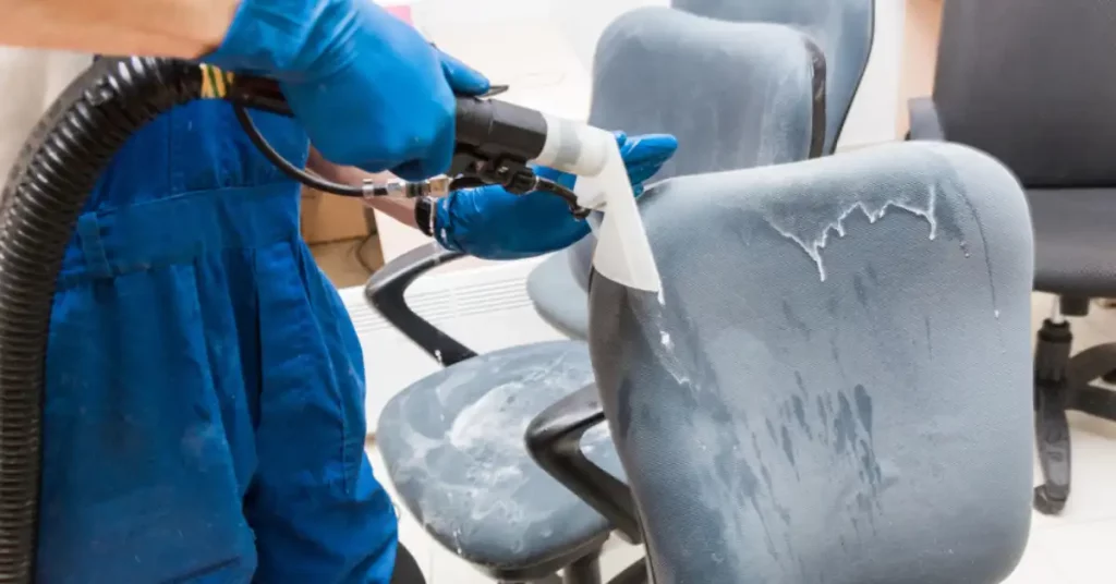 cleaning fabric office chair