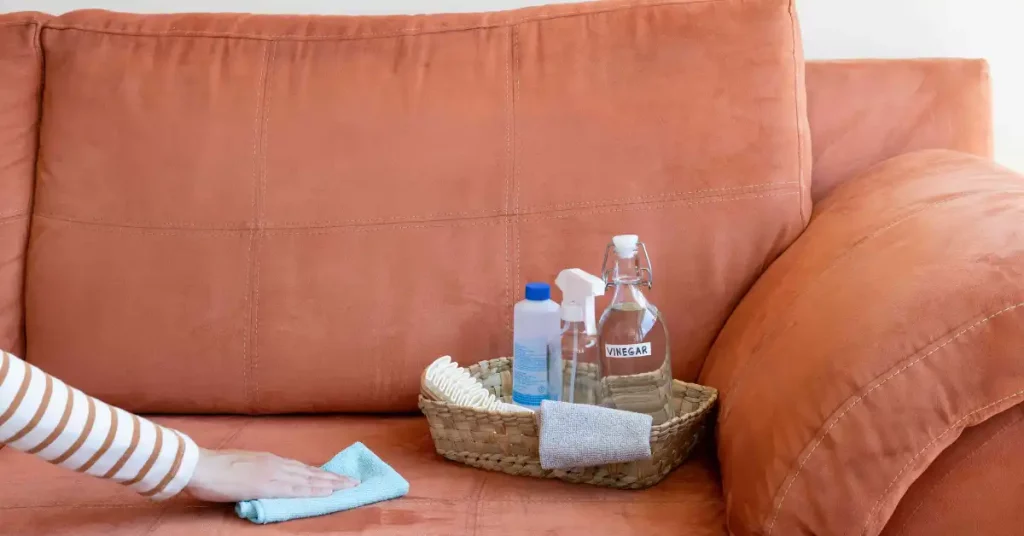 cleaning sofa covers with vinegar and baking soda