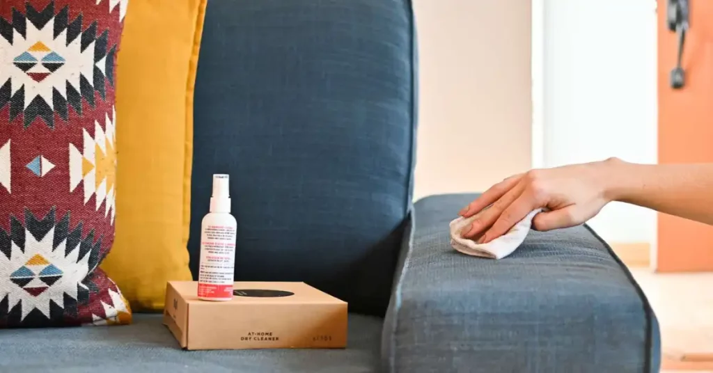disinfecting a sofa