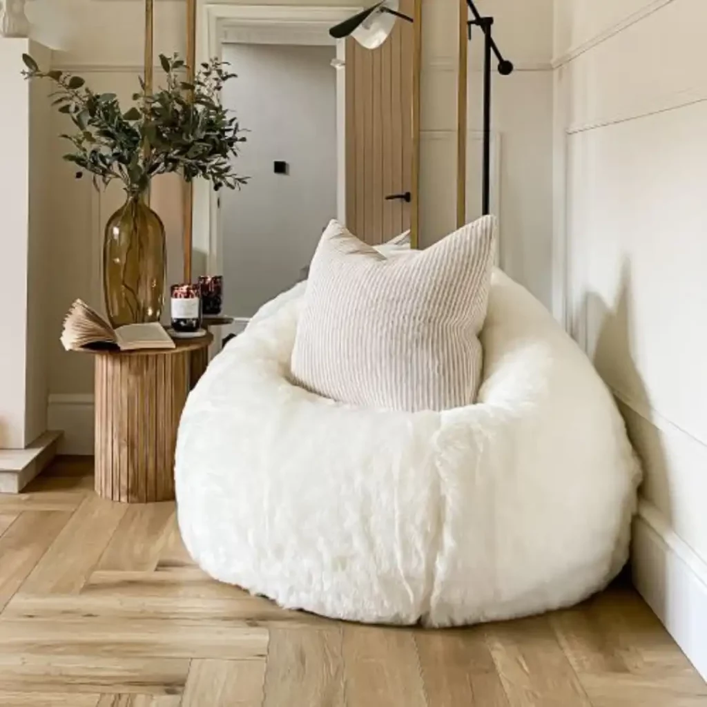 faux fur bean bag