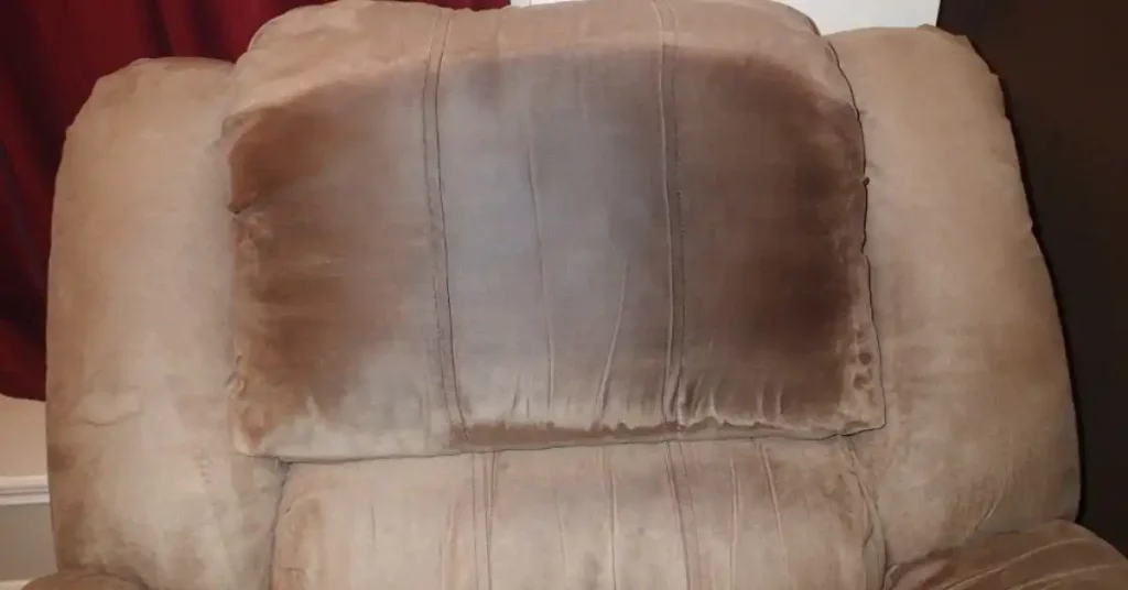 grease on a microfiber recliner