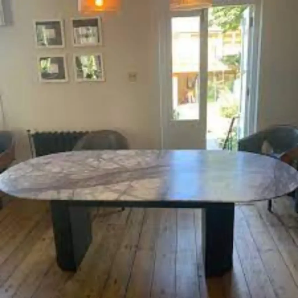honed marble table