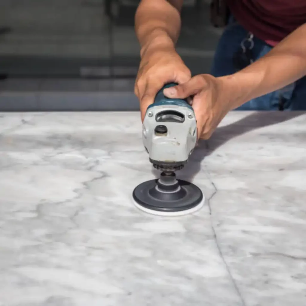 polish a marble table