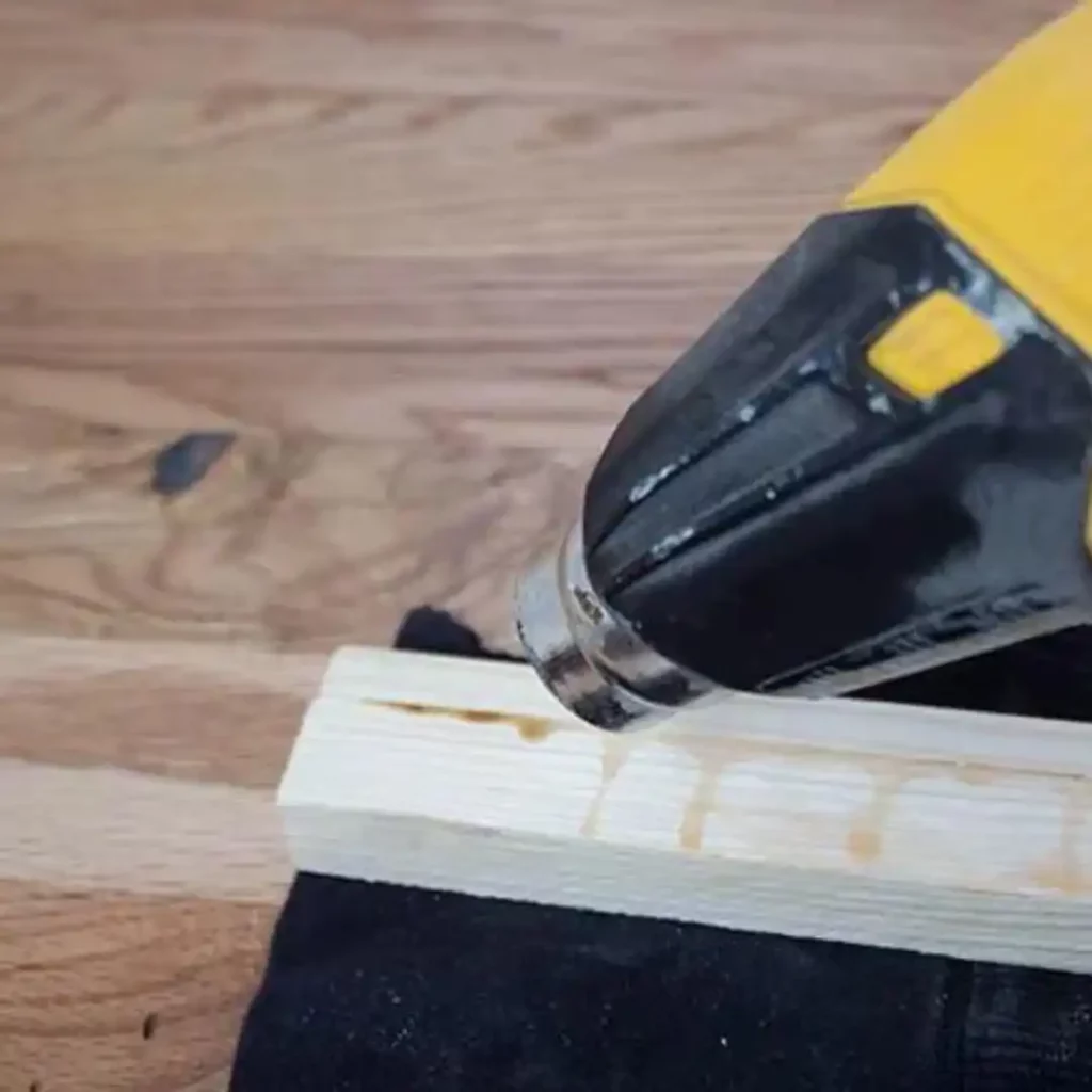 remove glue from a table using heat