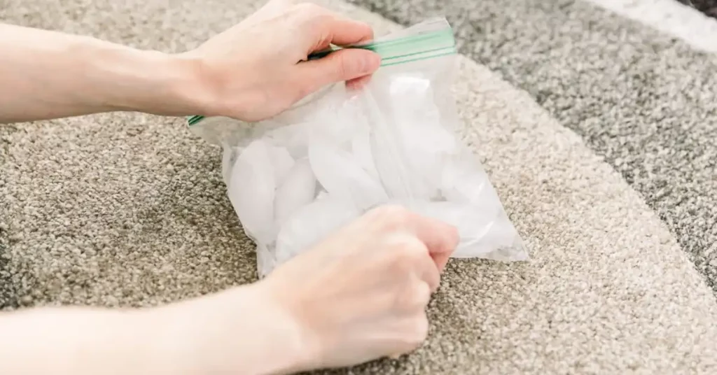 using an icepack on upholstery