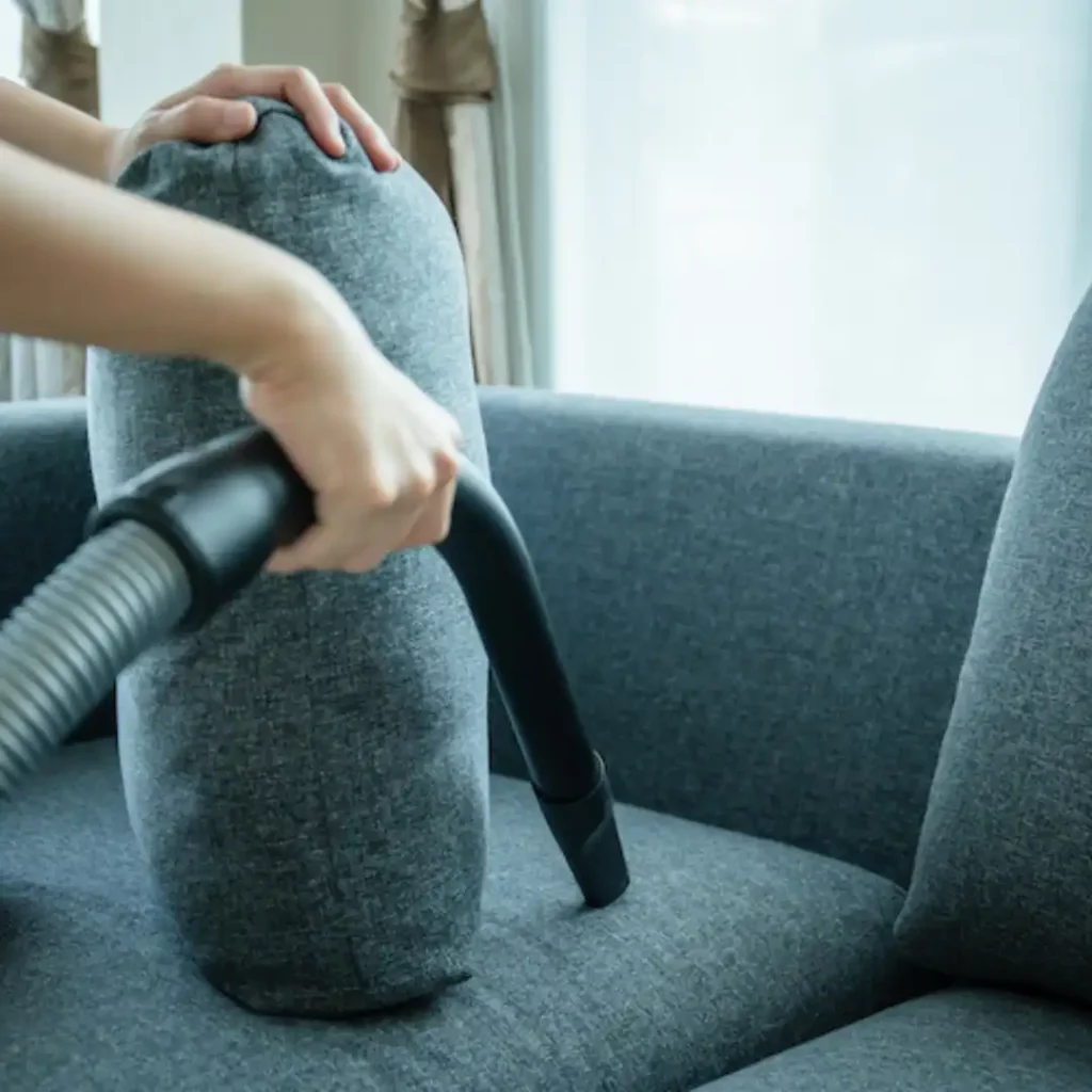 vacuuming upholstery fabric
