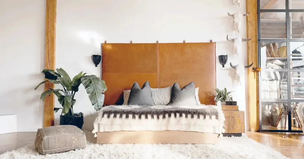 leather bed headboard
