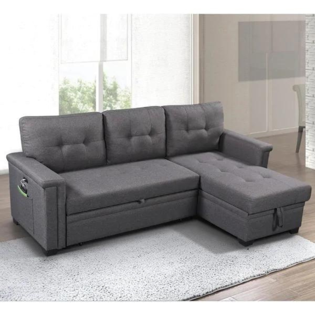 Lilola home reversible sleeper sectional sofa