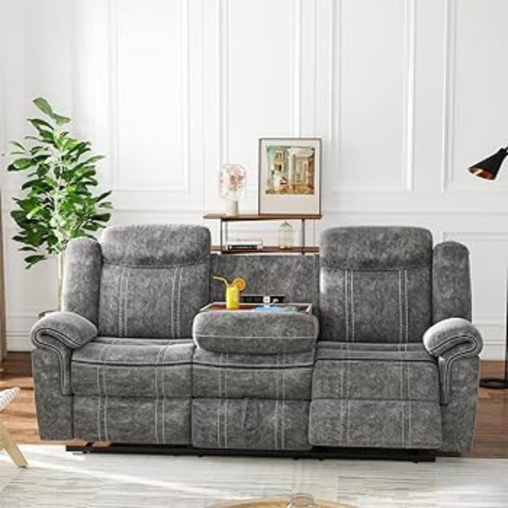 acme zubaida velvet reclining sofa