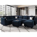 belffin modular velvet sectional sofa