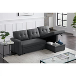 devion furniture contemporary reversible sectional sleeper sofa