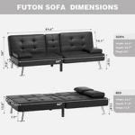 JUMMICO modern convertible folding futon sofa bed
