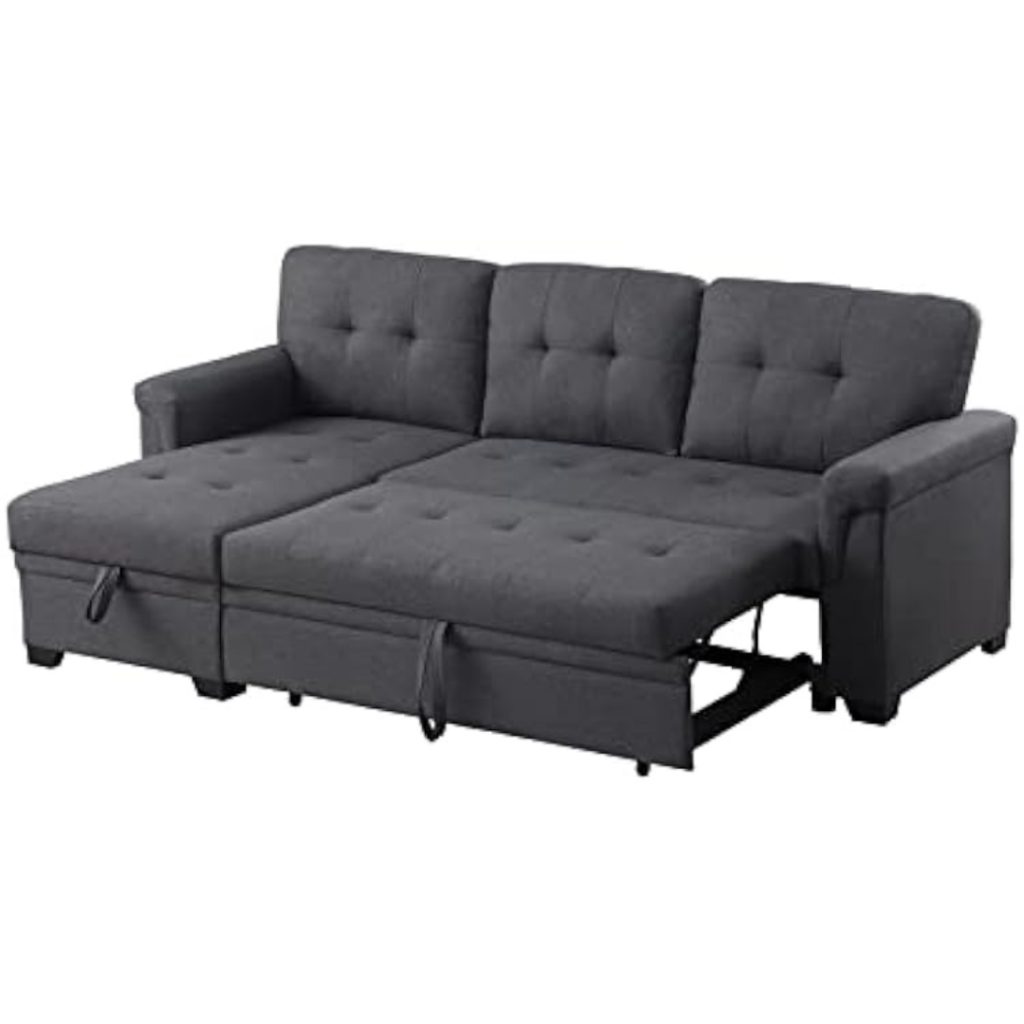 lilola home linen reversible sleeper sectional sofa