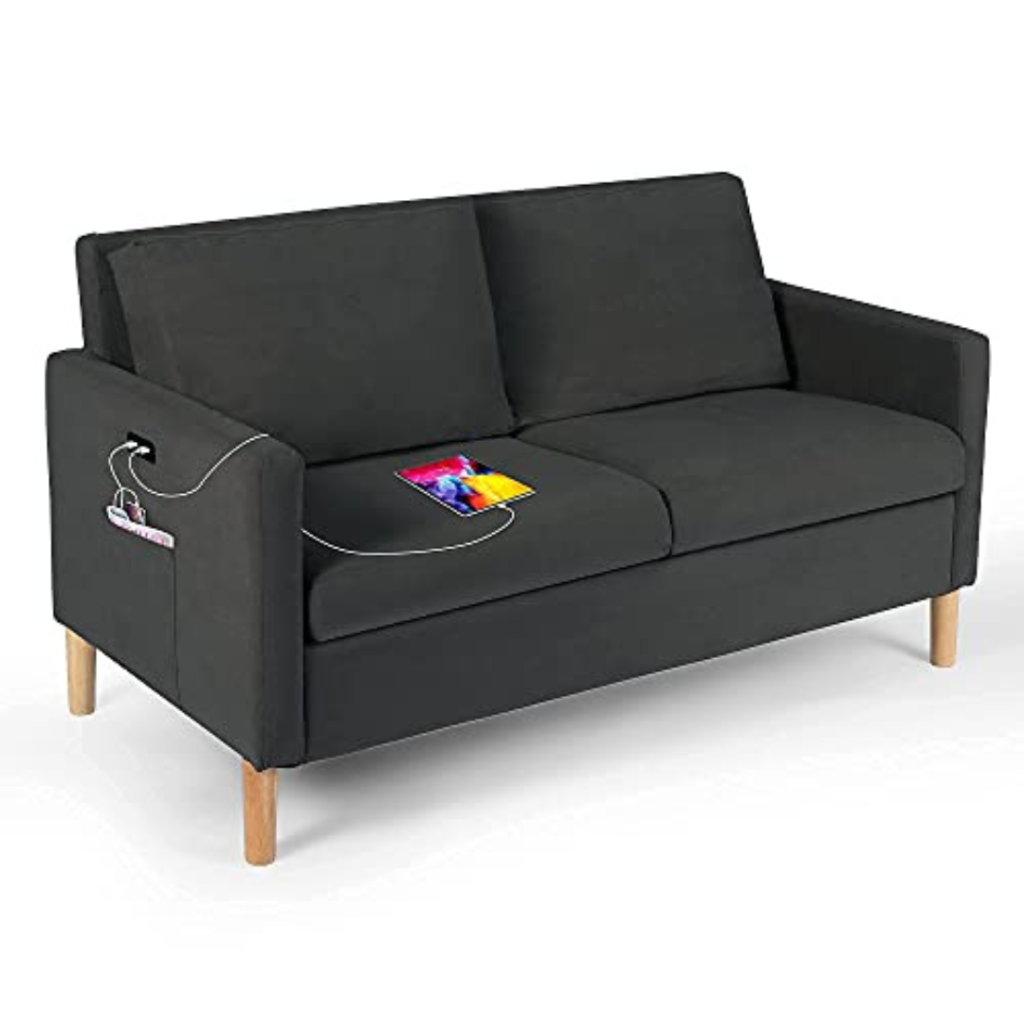 TYBOATLE 55" modern fabric loveseat sofa